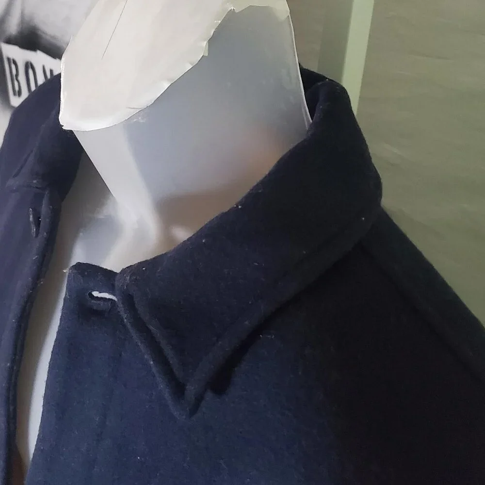 GAP Navy Kids Button-Front Pea Coat